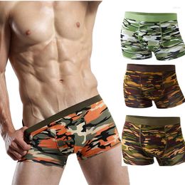 Underpants Men's Underwear Boxer Camouflage Printed Modal 3D Breathable Panties Male