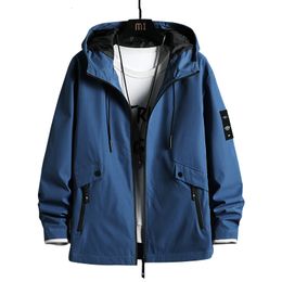 Men's Jackets Hooded Jacket Men Labelling Oversize Bomber Windbreaker Coats Autumn Winter Casual Loose Zipper Outdoor Unisex Jack 230919