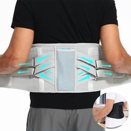 Other Sporting Goods Back Brace Lumbar Sports Safety Breathable Waist Support Belt for Lower Back Pain Relief Scoliosis Herniated Disc Sciatica 230919