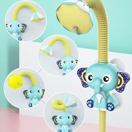 Bath Toys Bath Toys Baby Water Game Elephant Model Faucet Shower Electric Water Spray Toy For Kids Swimming Bathroom Baby Toys 230919