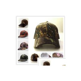 Forest Camouflage Sun Hat Baseball Cap Spring Summer Adjustable Cotton Peaked Leisure Hats Snapback Caps Cs Outdoor Combat Drop Delive Dh37X