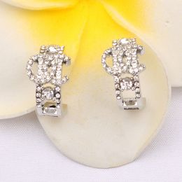 20 Style Mixed Luxury Brand Stud Designer Earrings 18K Gold Plated Women Crystal Rhinestone Earring Wedding Party Jewellery