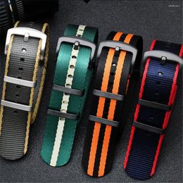 Watch Bands 20mm 22mm Nylon Canvas Band Men Sport Waterproof Wrist Strap Bracelet Accessories Military Seatbelt