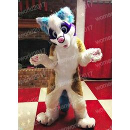 Halloween Husky Fox Dog Mascot Costume Top Quality Cartoon Character Outfits Suit Unisex Adults Outfit Birthday Christmas Carnival Fancy Dress