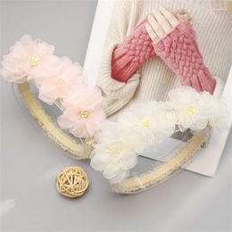 Hair Accessories 5pcs/lot Fashion Sweet Chiffon Flowers Fairy Bouquet Decorations Headband Princess Dance Party Gift