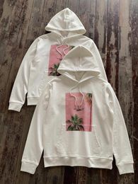 Men's Hoodies Autumn And Winter Women's High-gram Heavy Print Hooded Pullover High-quality Street Style Cotton Terry