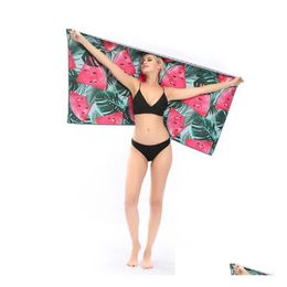 18 Designs Beach Towel Wraps Western Style Soft Printed Scarf Bath High Quality Yoga Pad Double-Faced Pile Mat Drop Delivery Dhdqg