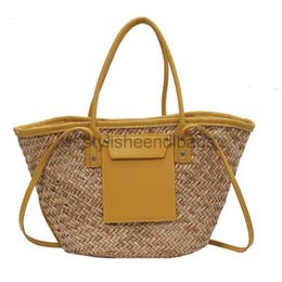 Shoulder Bags Large Capacity Rattan Tote Women Designer Wicker Woven Shoulder Crossbody Bag Luxury Summer Beach Bag02stylisheendibag