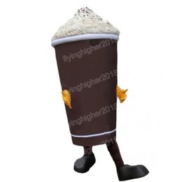 Halloween Chocolate Drinking Cup Mascot Costume Adult Size Cartoon Anime theme character Carnival Unisex Dress Christmas Fancy Performance Party Dress