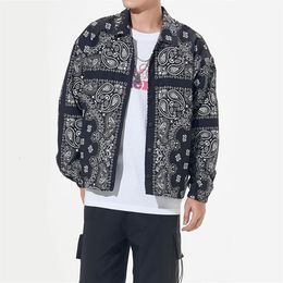 Bandana Paisley Pattern Print Short Style Windbreaker Jacket Coats Streetwear Hip Hop Mens Casual Jackets Tops201G