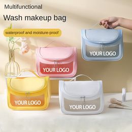 Cosmetic Bags Cases 20pcslot DIY Largecapacity Custom Or Image Wash Transparent Waterproof convenient Bag Portable Storage 230919