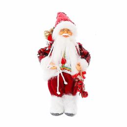 Decorative Objects Figurines Statue Santa Claus Vintage Toys Room Decor Esculturas y Figuritas American Home Christmas Statues Desk 30CM45CM Gift 230919