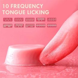 Massager Realistic Tongue Licking Vibrator for Women Clitoris Stimulation Blowjob Female Orgasm Sex Machine