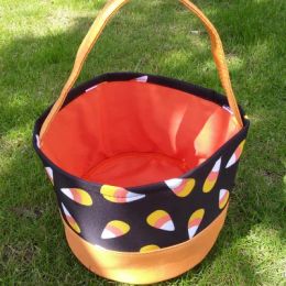 Halloween Bucket Trick or Treat Bucket Quality Bucket Halloween Tote Bag for kids gifts Canvas candy basket