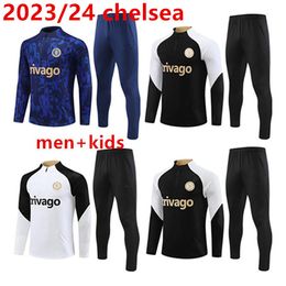 2023 2024 ZIYECH Cfc tracksuit Training Suit Soccer Tracksuits 23 24 JORGINHO Half Zip Tracksuit Football Set Survetement kids kit long sleeve