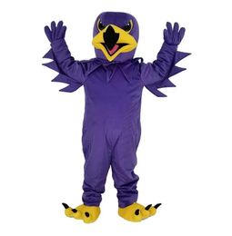 High quality Purple Night Eagle Mascot Costume Hawk Costume