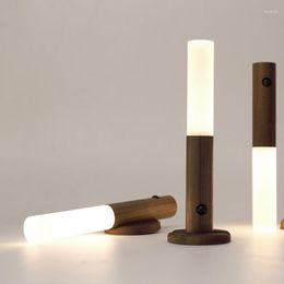 Luci notturne Lampada da bagno per uso domestico a parete per armadio a LED ricaricabile con luce a LED intelligente