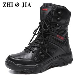 Boots Big Size 47 Men's Military Boot Combat Mens Ankle Boot Tactical Warm Fur Army Boot Male Shoes Work Safety Shoes Motocycle Boots 230918