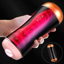 Sex Toy Massager Automatic Male Masturbator Realistic Blowjob Vagina Anal Heating Sucker Masturbation Cup Adult for Men