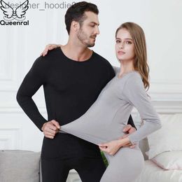 Women's Thermal Underwear Queenral Thermal Underwear For Women/Men Winter Clothing Long Johns Plus Size 2XL 3XL 4XL 5XL 6XL Warm Thermal Underwear Set L230919