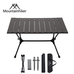 Camp Furniture Mountainhiker Aluminium Alloy Camping Portable Folding Table Picnic BBQ Outdoor Tables Furniture Retractable Travel Tourist Table 230919