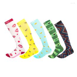 Women Socks Animal Compression Unisex Nylon Chicken Head Fun Varicocele Blood Circulation Pressure Outdoor Anti Fatigue