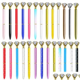 Ballpoint Pens Wholesale Kawaii Beautif Diamond Pen Crystal Big For School Office Women Bridal Shower Decor Gifts Drop Delivery Busine Dh2Gm