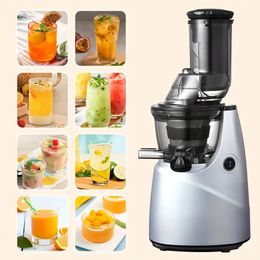 Slow Juicer, Matte Black Juicer, Slow Juicer Cold Press With 3.2 Inch Wide Feed Trough, Vegetables And Fruits, Home Juicer With Brush, Coarse Filter With Juice Cap