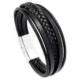 New Design Multi-layers Handmade Braided Leather Bracelet Bangle For Men Male Hand Jewelry For Birthday Gift