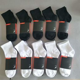 Mens Socks 12 Pairs Classic Black White Women Men High Quality Letter Breathable Cotton Sports Ankle Sock Elastic258p