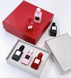 christmas gift Cologne Newest Wholesale price unisex fabulous perfume set 12ml gifts set ROSE cherry copy 3pcs with gift box Long Lasting fa