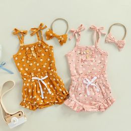 Clothing Sets Born Baby Girl Tank Top Romper Bloomers Shorts Ribbed Outfit Cute Summer Clothes Set