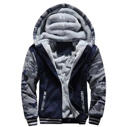 Men's Jackets Men's Jacket Camouflage Thicken Winter Jackets for Men Fleece Long Sleeve Coat Man Casual Hoodies Streetwear Men's Coats 230919