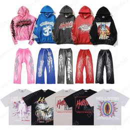 Men's Tracksuits Hell Star Designer Hoodie Hellstar Pullover Bet Graphic Print Pink Red Oversized Hooded Men Women Haruku Gothic Tops Streetpant
