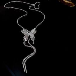 sliding butterflies pendant Plated Necklaces Luxury Designer Two-sided four-leaf Necklace Fashional Pendant Necklace Wedding Party Jewelry no box