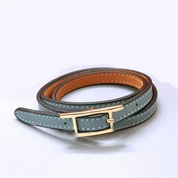 luxury brand jewerlry behapi real leather colier bracelet for women multicolor cuff230P