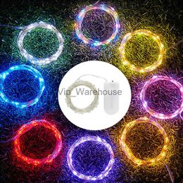 LED Strings Party 20pcs Christmas Lamp Garden Fairy Lamp CR2032 Battery Powered LED Copper Wire String Light Wedding Xmas Garland Party Decoration HKD230921