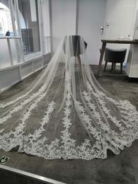 Bridal Veils 3 Metres Full Edge With Lace Long Wedding Veil White Comb Ivory 2023
