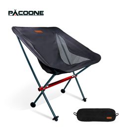 Camp Furniture PACOONE Outdoor Portable Camping Chair Oxford Cloth Folding Lengthen Seat for Fishing BBQ Picnic Beach Ultralight Chairs 230919