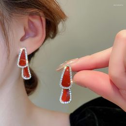 Dangle Earrings Luxury Design White Red For Women Personality Fashion Front And Back Jewellery Earings Wholesale