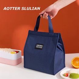 Lunch Bags Portable Oxford Fresh Cooler Pouch For Office Students Convenient Box Tote Couples Blue Pink Food Container Bag 230919