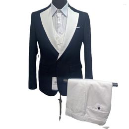 Men's Suits Fashion For Men Slim Fit Shawl Lapel 3 Piece Male Suit Luxury Tuxedo Party Wedding Dress Prom Blazer Sets