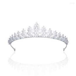 Hair Clips Cubic Zirconia Pretty Tiara For Bridal Crystal Princess Tiaras Diadem Girl Prom Party Head Jewellery TR16286