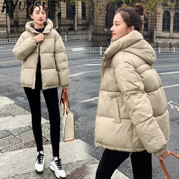Women's Trench Coats Winter Jackets For Women Cotton Padded Coat Short Hooded Warm Thickened Quilted Jacket Ropa Mujer Cjk