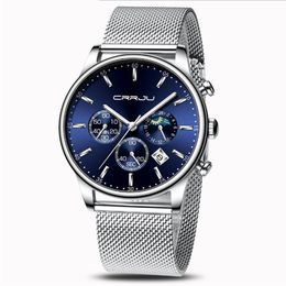 CRRJU 2266 Quartz Mens Watch Selling Casual Personality Gentlemens Watches Fashion Popular Student Wristwatches Whole244G
