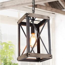 Pendant Lamps American Country Small Chandelier Retro Industrial Style Cafe Pot Restaurant Attic Aisle Farmhouse Wood Chandelie