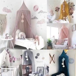 Crib Netting Baby Canopy Mosquito Net Bed Curtain Bedding Pink Girls Princess Play Tent for Kids Children Room Decoration 230918