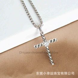 Punk Necklace Cross Fashion Pendant Necklaces Dy Women Ladies Men Popular Inlaid Design Imitation Diamond Jewelry Anniversary Valentine&#039;s Day Gift