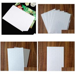 Other Office School Supplies Wholesale A4 Sublimation Blank Puzzle Diy Craft Heat Press Transfer Crafts Jigsaw White Sn527 Drop Delive Dhimx
