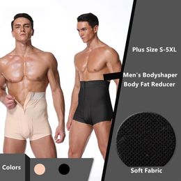 Men High Waisted Butt Lifter Body Fat Reducer Panties Tummy Control Slimming Abdomen Boxer Body Shaper Shorts Shapewear Plus Size 305L